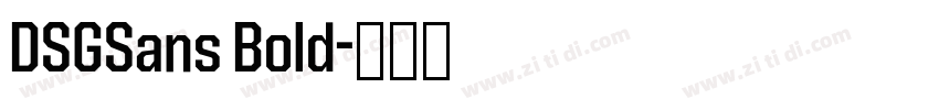 DSGSans Bold字体转换